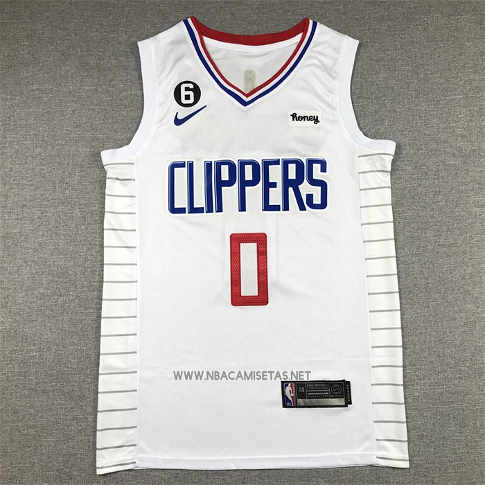 Camiseta Los Angeles Clippers Russell Westbrook NO 0 Association 2022-23 Blanco